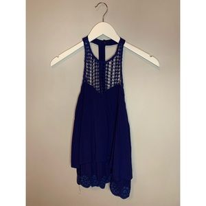 Blue halter top